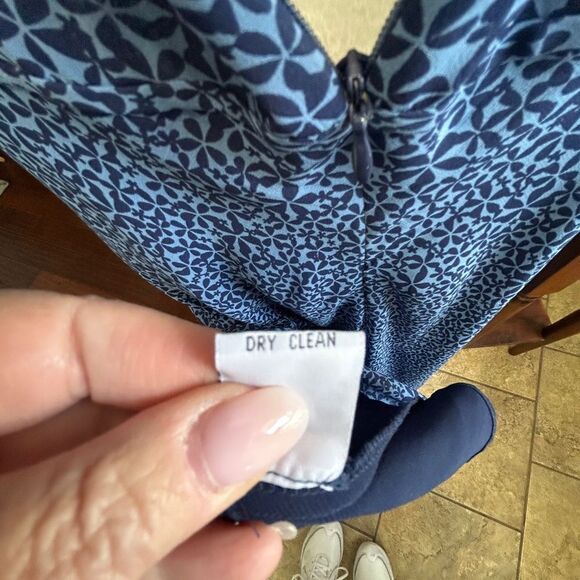 Talbots Blue Silk Pleated Maxi dress - Picture 9 of 9